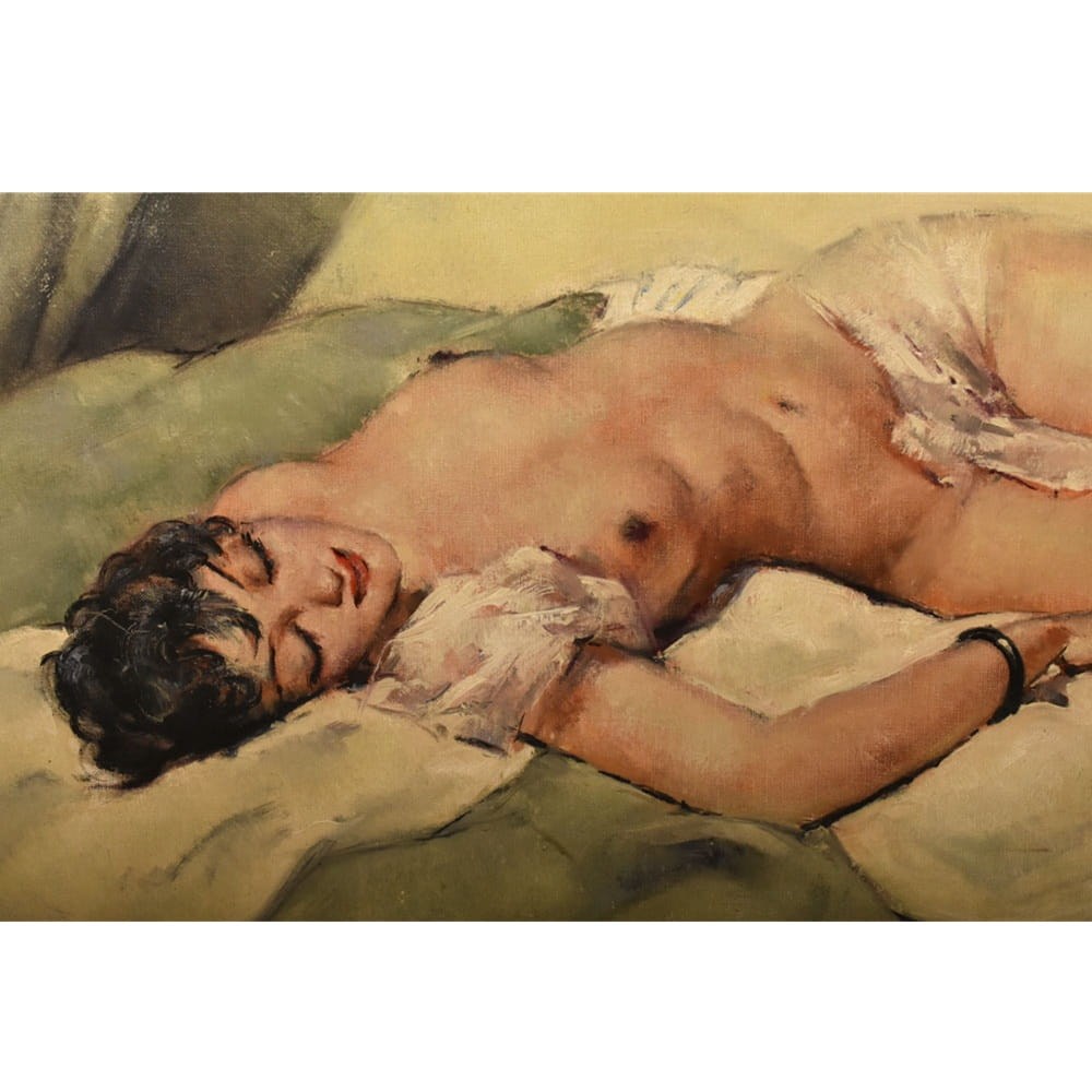 QN787 4 antique nude woman oil painting XX century